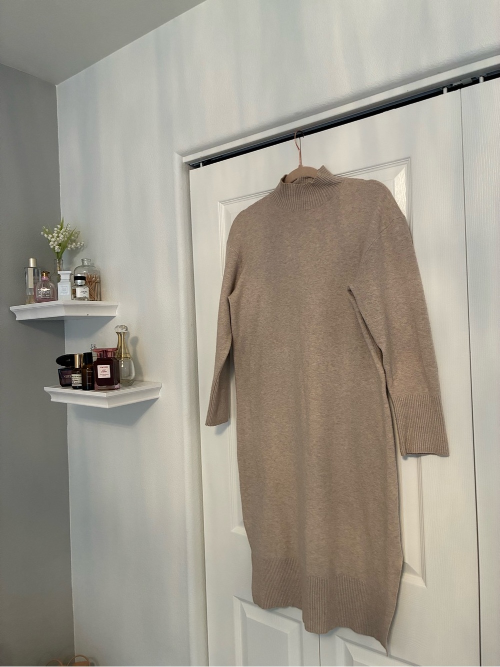 a new day Taupe Knit Long-Sleeve Sweater Dress